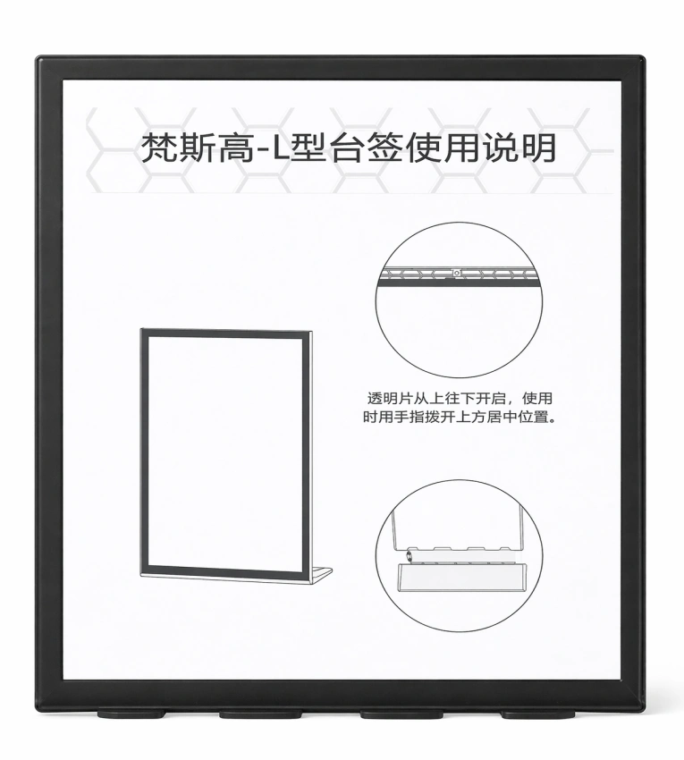Support Publicitaire A4 en Plastique Transparent – 210×297 mm